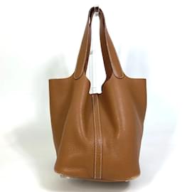 Hermès-Hermes PicotinLock MM 22 Bag-Brown