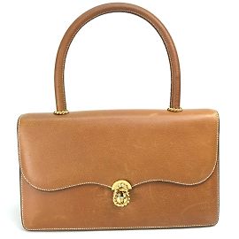 Hermès Hermes Brown Leather Handbag Brown