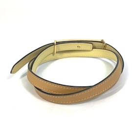 Hermès-Hermes Yellow Leather Belt-Yellow