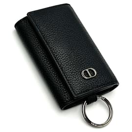 Christian Dior-Christian Dior DIOR Men's Key Holder Case CD Icon-Black