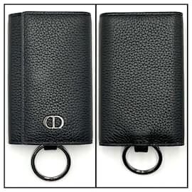 Christian Dior-Christian Dior DIOR Men's Key Holder Case CD Icon-Black