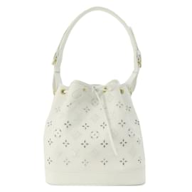 Louis Vuitton-Louis Vuitton M20740 Noe PM Broderie Angler Shoulder Bag-White