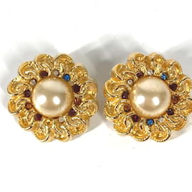 Chanel-Boucles d'oreilles vintage en or Chanel-Doré