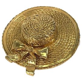 Broche vintage dourada da Chanel Dourado