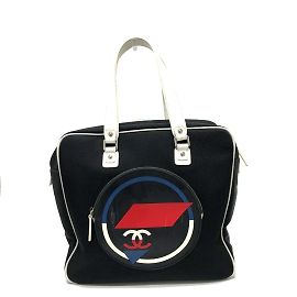 Borsa a spalla in tessuto nero Chanel Nero