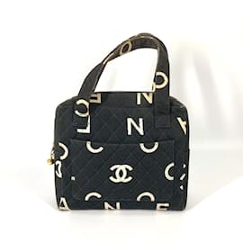 Chanel-Chanel Black Cloth Handbag-Black