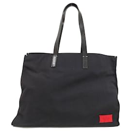 Autre Marque-Valentino Canvas Tote Bag-Black