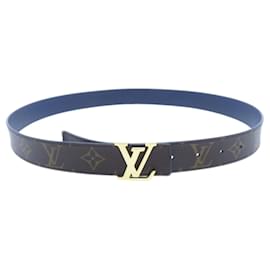 Louis Vuitton-Louis Vuitton Santur LV Initial Monogram Belt-Navy blue,Monogram