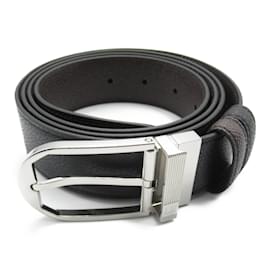 Alfred Dunhill-Ceinture en cuir noir Dunhill-Noir