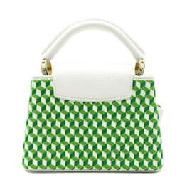 Louis Vuitton-Louis Vuitton Capucine Mini 2-Way Shoulder Bag-White