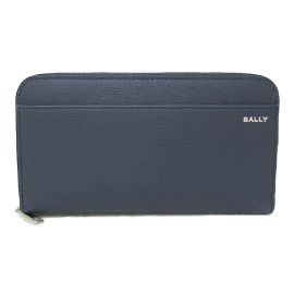 Portafoglio bi-fold in pelle navy Bally Blu navy