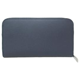 Bally-Bally Navy Leather Bi-Fold Wallet-Navy blue