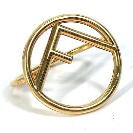 Fendi FF Gold Plated Bangle Golden