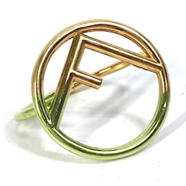 Fendi-Fendi FF Gold Plated Bangle-Golden