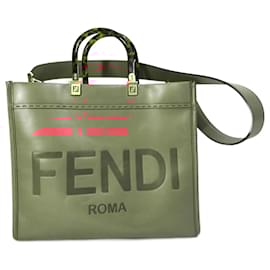 Fendi-Fendi Pink Leather Tote Bag-Pink