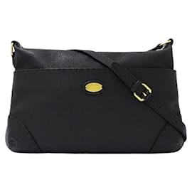 Fendi-Sac à épaule en cuir Selleria de Fendi-Noir