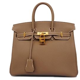 Hermès-Hermes Birkin 25 Handbag in Etoupe Gray-Taupe