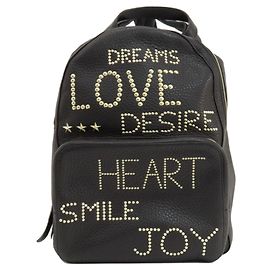 Mochila de couro com motivo de estrela com studs Red Valentino Preto