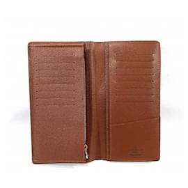 Louis Vuitton-Louis Vuitton Monogram Portefeuille Brazza Long Wallet-Brown