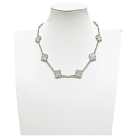 Van Cleef & Arpels-Van Cleef & Arpels Alhambra 10 Motifs White Gold Necklace-Other