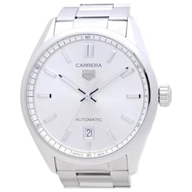 Tag Heuer-TAG HEUER Carrera Date Calibre 5 WBN2111.BA0639 Men's Wristwatch-Silvery