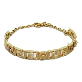 Versace-Colar choker banhado a ouro Versace-Dourado