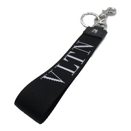 Charm de cuero negro Valentino Negro