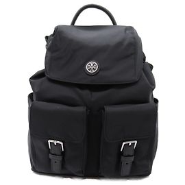 Tory Burch Black Nylon Rucksack Backpack Black