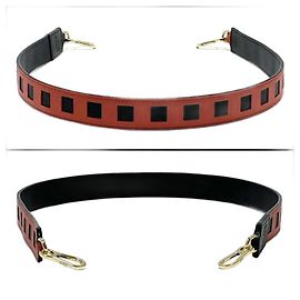Loewe Women's Shoulder Bag Strap Belt Black Orange
