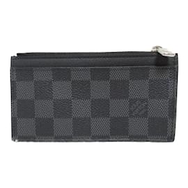 Louis Vuitton-Louis Vuitton Black Damier Graphite Coin Purse-Black