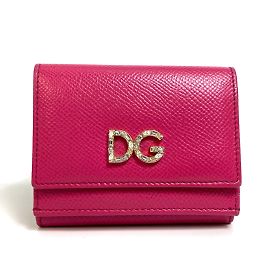 Dolce & Gabbana Dorgava Compact Trifold Wallet Pink