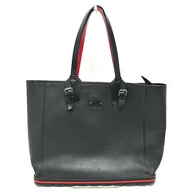 Borsa tote in pelle nera Christian Louboutin Nero