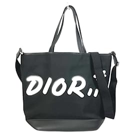 Christian Dior-Dior Homme KAWS Collaboration Tote Bag-Black
