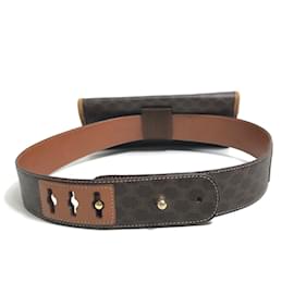 Céline-Celine 2WAY Clutch Bag Waist Pouch in Brown-Brown