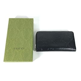 Gucci-Gucci GG Embossed Long Wallet-Black
