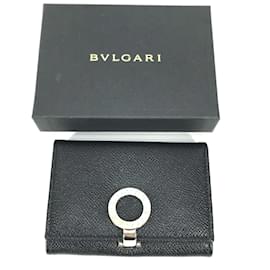 Bulgari-Bvlgari Black Leather Card Case-Black