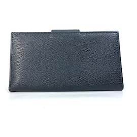 Bulgari-Bvlgari Black Leather Long Wallet-Black