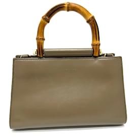 Gucci-Bolsa de couro marrom Gucci-Marrom