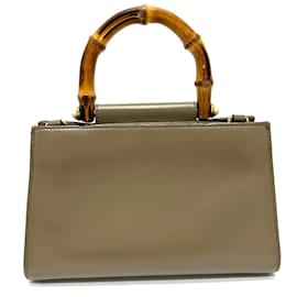 Gucci-Gucci Brown Leather Handbag-Brown