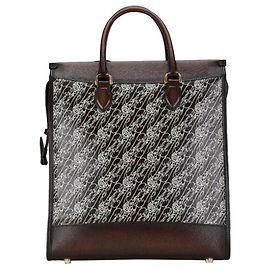 Sac à dos Berluti Cartable Toile Malbeuf Marron