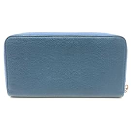 Christian Dior-Dior Homme Navy Leather Long Wallet-Navy blue