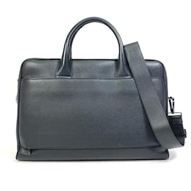Christian Dior-Dior Homme Black Leather Briefcase-Black