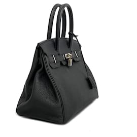 Hermès-Hermes Birkin 30 Handbag in Togo Leather-Brown