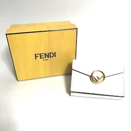 Fendi-Fendi Trifold Wallet in White-White