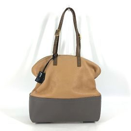 Sac à épaule bicolore Fendi Beige