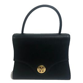 Schwarze Lederhandtasche von Givenchy Schwarz