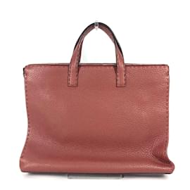 Fendi-Fendi Brown Leather Briefcase with Pouch-Brown