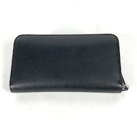 Fendi-Fendi Black Leather Long Wallet-Black