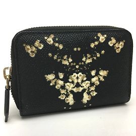 Givenchy Black Leather Coin Purse Black