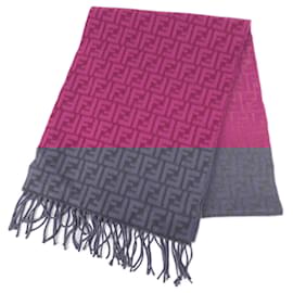 Fendi-Fendi FXT416 Fringe Scarf in Pink-Pink